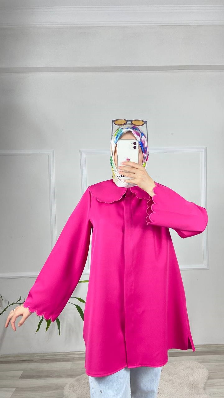 Nakışlı Gömlek-Pembe