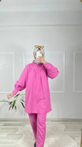 Müslin Takım-Pembe