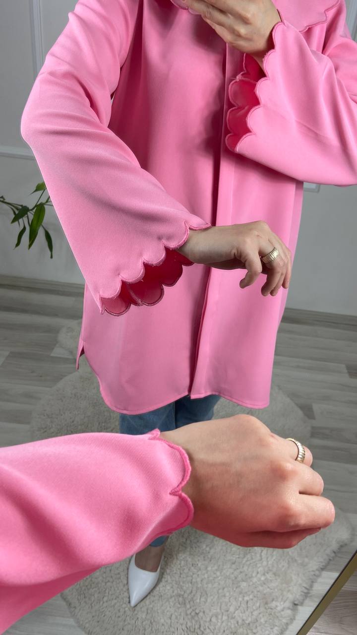Nakışlı Gömlek-Açık Pembe - Görsel 2
