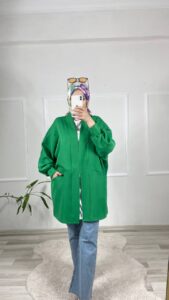 Oversize Cepli Kap-Benetton Yeşili
