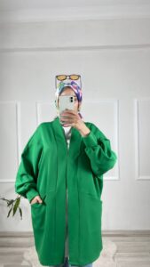 Oversize Cepli Kap-Benetton Yeşili - Görsel 3