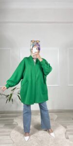 Oversize Cepli Kap-Benetton Yeşili - Görsel 2