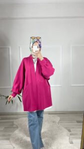 Oversize Cepli Kap-Pembe