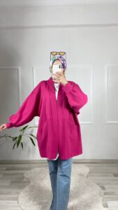 Oversize Cepli Kap-Pembe - Görsel 2