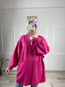 Oversize Cepli Kap-Pembe - Görsel 3