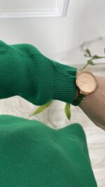 Düğme Detaylı Triko Takım-Benetton yeşili