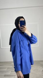 Keten Büyük Cepli Gömlek - Görsel 2