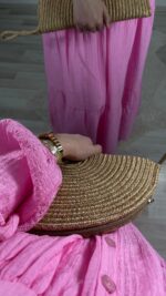 Gofre Elbise - Pembe Şeker - Görsel 5
