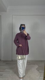 Missy Gold Düğmeli Gömlek - Gül Kurusu - Görsel 2