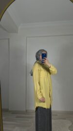 Tensel Gömlek Oversize - Sarı - Görsel 3