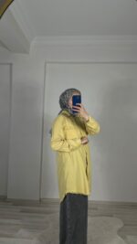 Tensel Gömlek Oversize - Sarı - Görsel 4